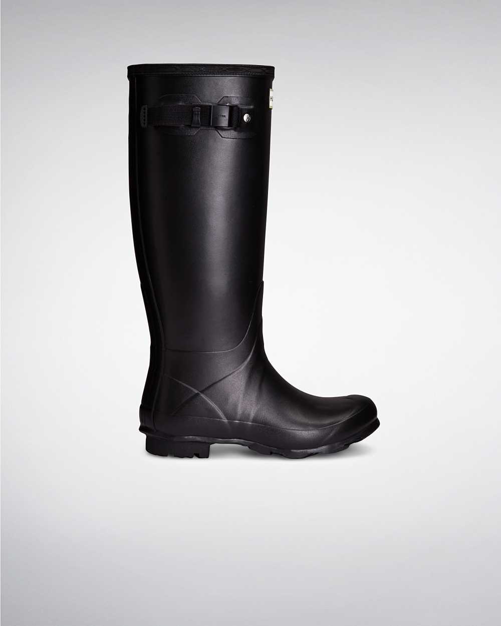 Womens Hunter Norris Field Neoprene Lined Rain Boots Black | JRWBCD-325